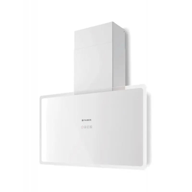 Più Venduto Faber Cappa a parete GLAM FIT 80 WH 330.0528.302 finitura vetro bianco da 80 cm