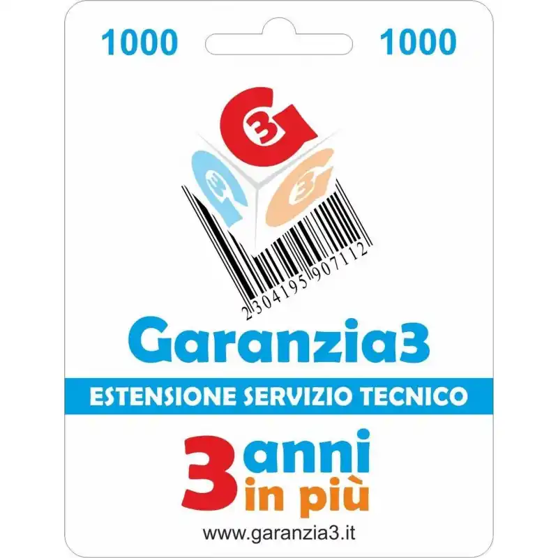 A Buon Prezzo Garanzia3 1000 - Estensione di servizio tecnico di 3 anni in piu‘ con massimale copertura 1000 euro