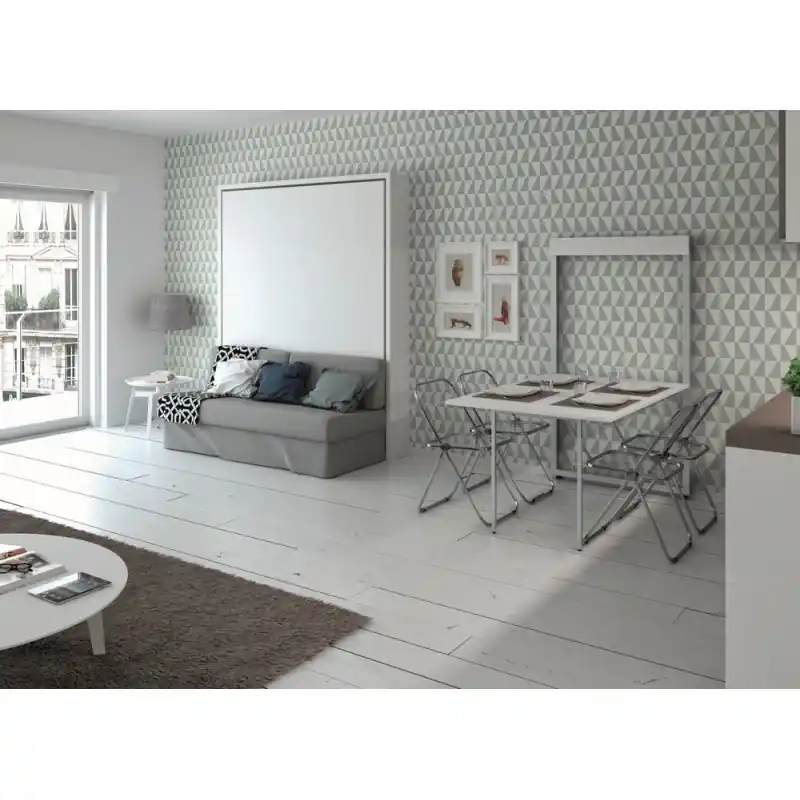 SmartBeds Letto matrimoniale a scomparsa HOUDINI VERTICALE L SHORT ad apertura verticale con divano da 177 cm Sconto