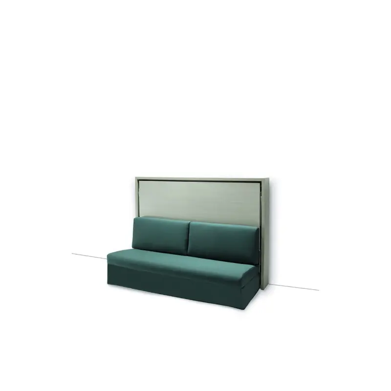 SmartBeds Letto a una piazza e mezza a scomparsa HOUDINI ORIZZONTALE M LONG ad apertura orizzontale con divano da 216.5 cm Pagamento Sicuro