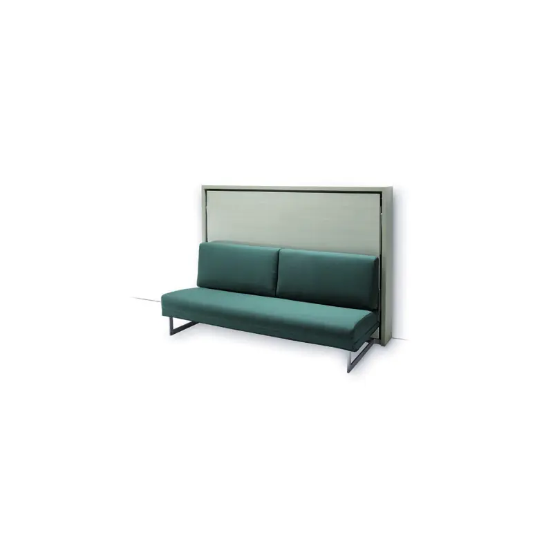 Spedizione Espresso SmartBeds Letto matrimoniale a scomparsa HOUDINI ORIZZONTALE L SHORT ad apertura orizzontale con divano da 216.5 cm
