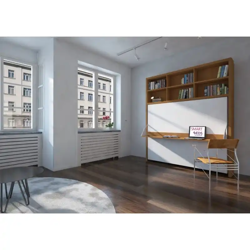 Scelto Dai Clienti SmartBeds Letto matrimoniale a scomparsa DOTTO L con scrivania ad apertura orizzontale da 218 cm