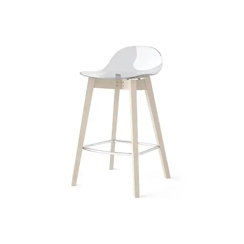Connubia Sgabello Academy CB2165 con struttura in legno e seduta in policarbonato da h. 84 cm Spedizione Espresso
