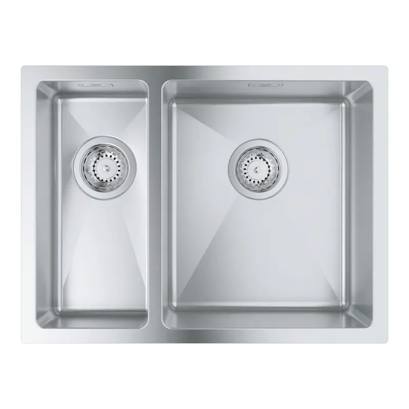 Prezzo Di Fabbrica Grohe Lavello due vasche 31576SD1 finitura acciaio inox da 60x45 cm