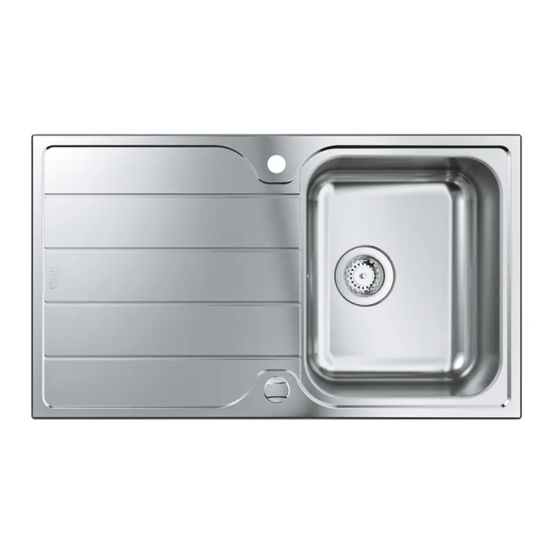 Spedizione Espresso Grohe Lavello una vasca con gocciolatoio reversibile 31571SD1 finitura acciaio inox da 86x50 cm