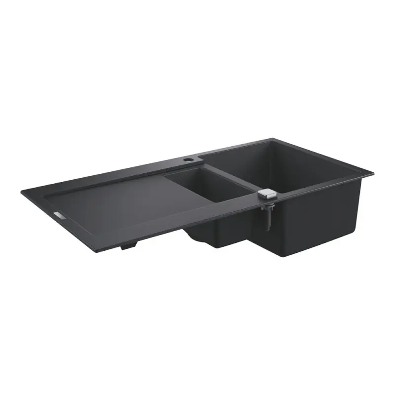 Compra Oggi Stesso Grohe Lavello una vasca con vaschetta e gocciolatoio reversibile 31646AP0 finitura granite black da 100x50 cm