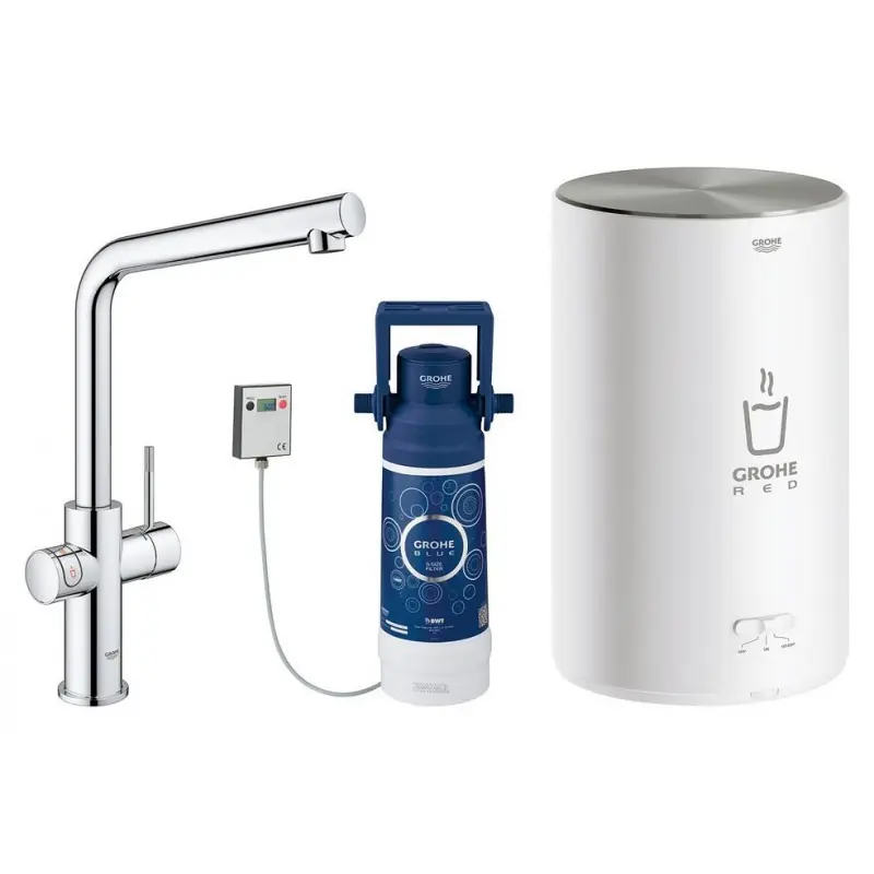 Grohe Miscelatore e boiler taglia M Red Duo 30327001 finitura cromo Must-Have