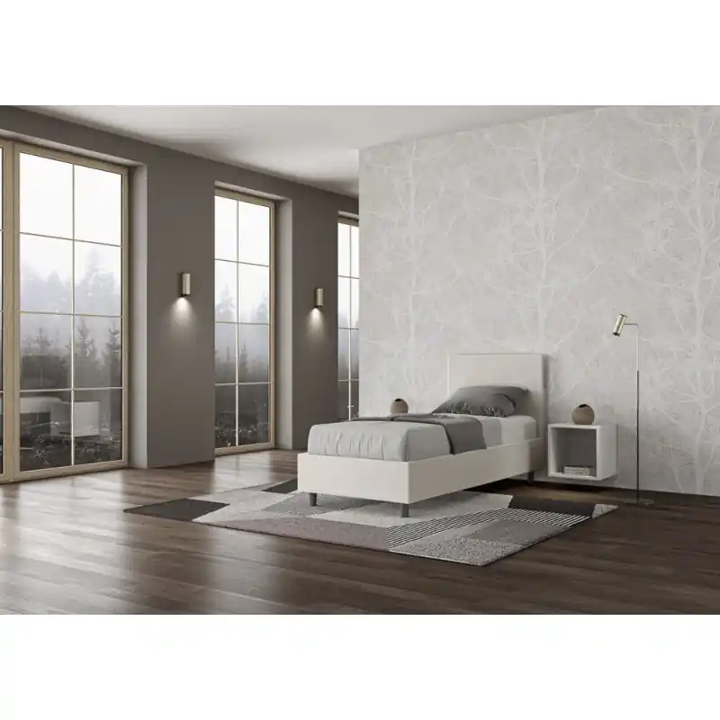 Ityhome Letto singolo Adele in similpelle da 80 cm Pagamento Sicuro