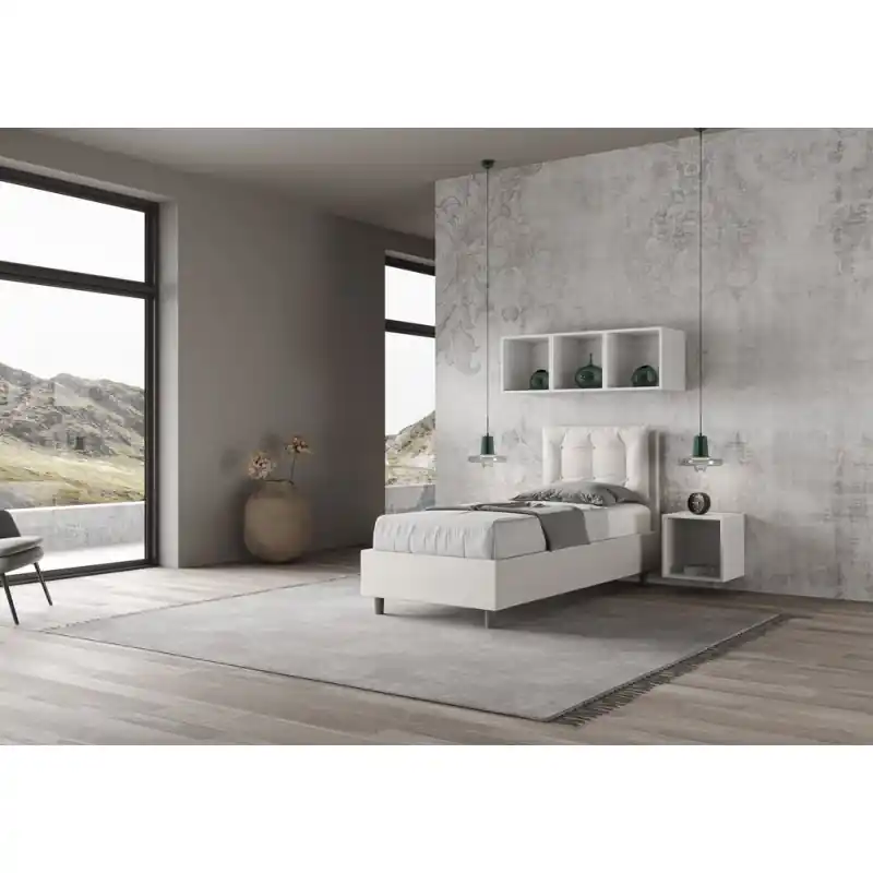 Professionale Ityhome Letto singolo Annalisa in similpelle da 80 cm