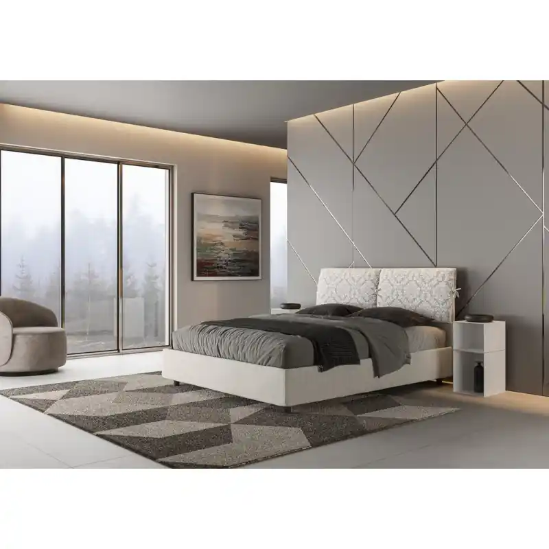 Ityhome Letto matrimoniale Mados in tessuto Agata 1 da 160 cm A Buon Prezzo