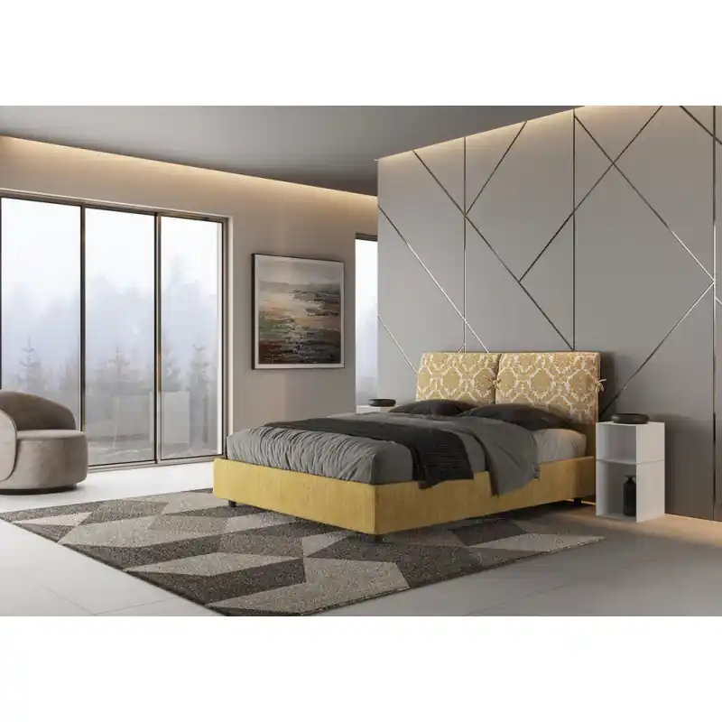 Must-Have Ityhome Letto matrimoniale Mados in tessuto Agata 3 da 160 cm