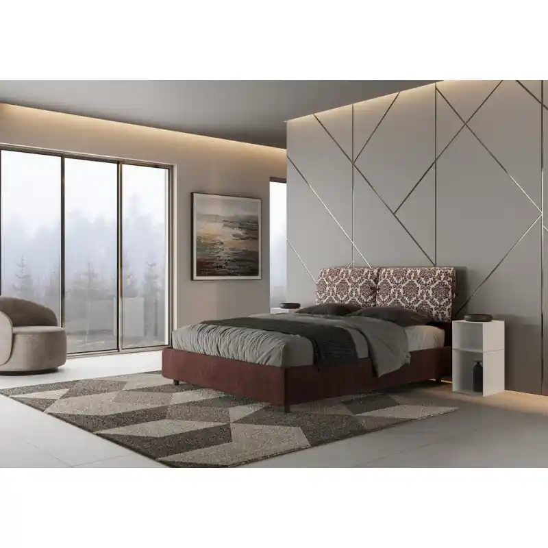 Più Venduto Ityhome Letto matrimoniale Mados in tessuto Agata 4 da 160 cm