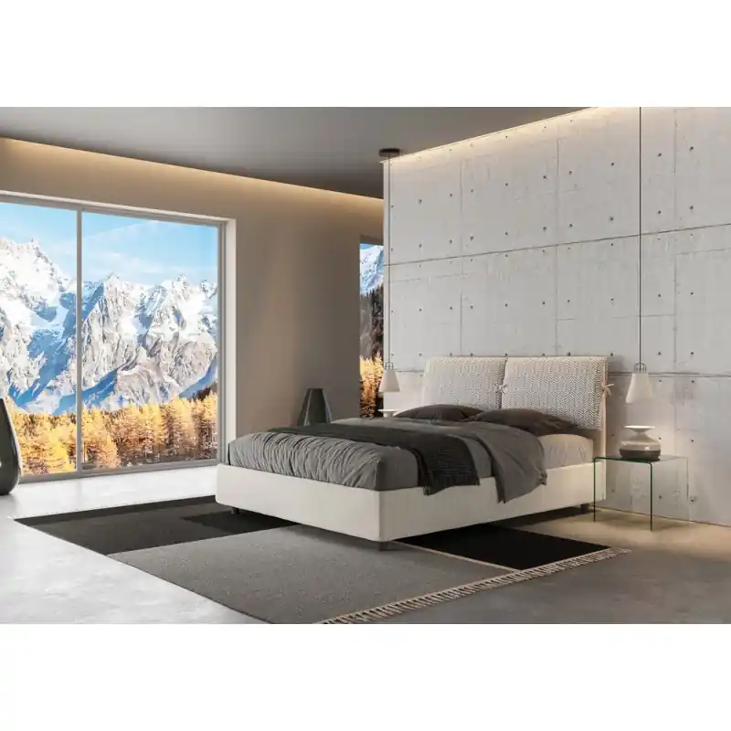 Scelto Dai Clienti Ityhome Letto matrimoniale Mados in tessuto Aragona 1 da 160 cm