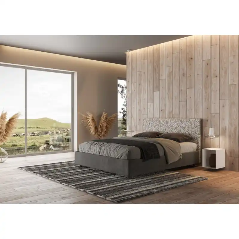 Ityhome Letto matrimoniale Arla in tessuto Era 02 da 160 cm Sconto