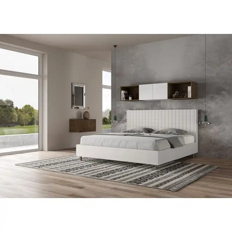 Ityhome Letto king size Sunny in similpelle da 180 cm Ultime Pezzi