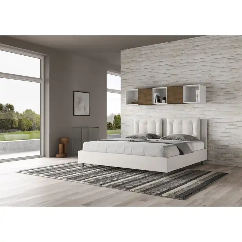 Spedito Oggi Ityhome Letto super king Annalisa in similpelle da 200 cm