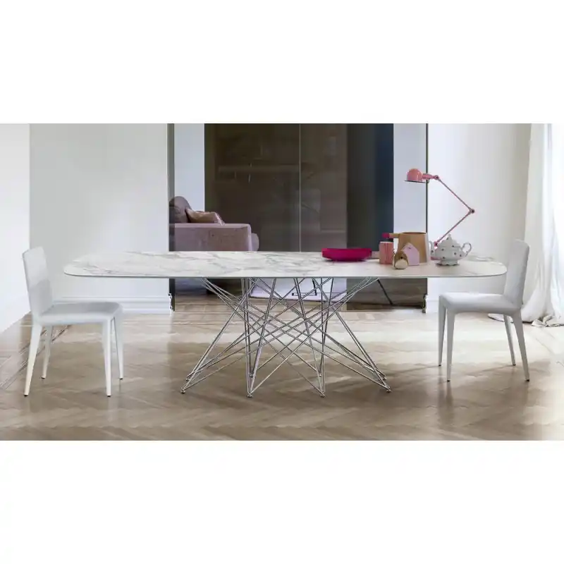 Ultima Occasione Bonaldo Tavolo fisso Octa con struttura in metallo e piano a scelta da 300x120 cm