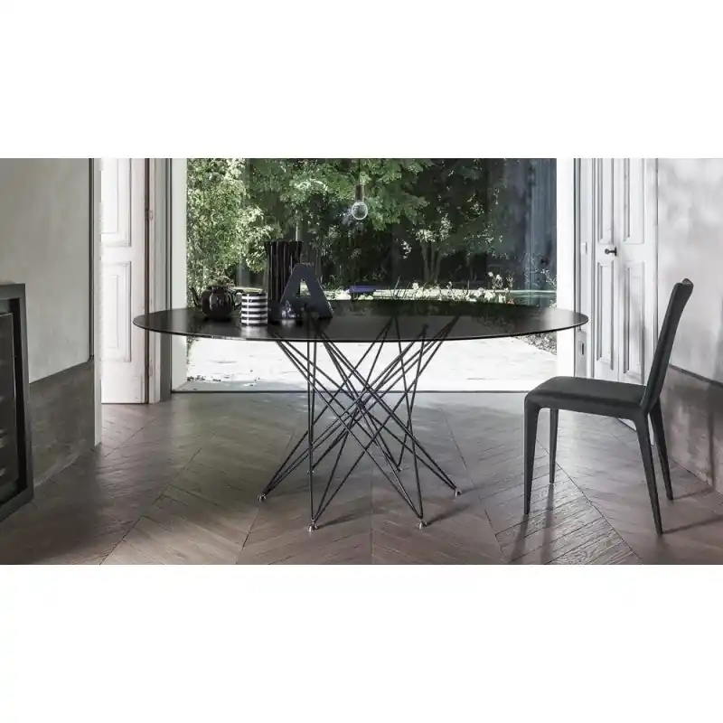 Prezzo Conveniente Bonaldo Tavolo rotondo fisso Octa con struttura in metallo e piano a scelta da Ø140 cm