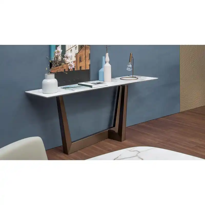 Ultimissimo Modello Bonaldo Consolle fissa Art Console con struttura in metallo e piano a scelta da 250x50 cm