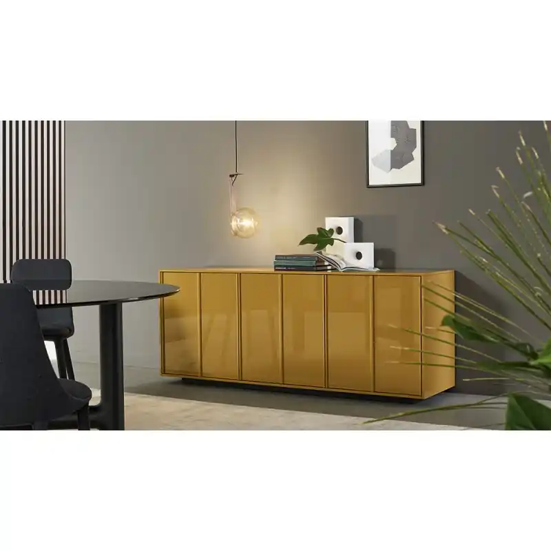 Bonaldo Madia in appoggio Backdrop con base a zoccolo da L.181 cm e H.75 cm - 3 ante Super Prezzo