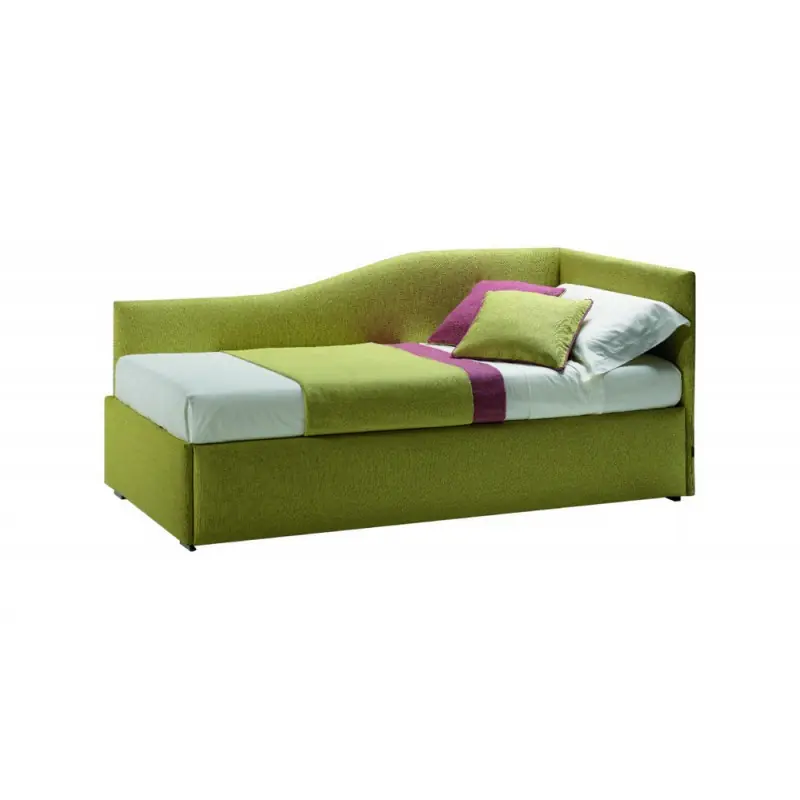 Novità Samoa Letto singolo TWICE ANGOLO SAGOMATO imbottito con rete da 90x200/210 cm