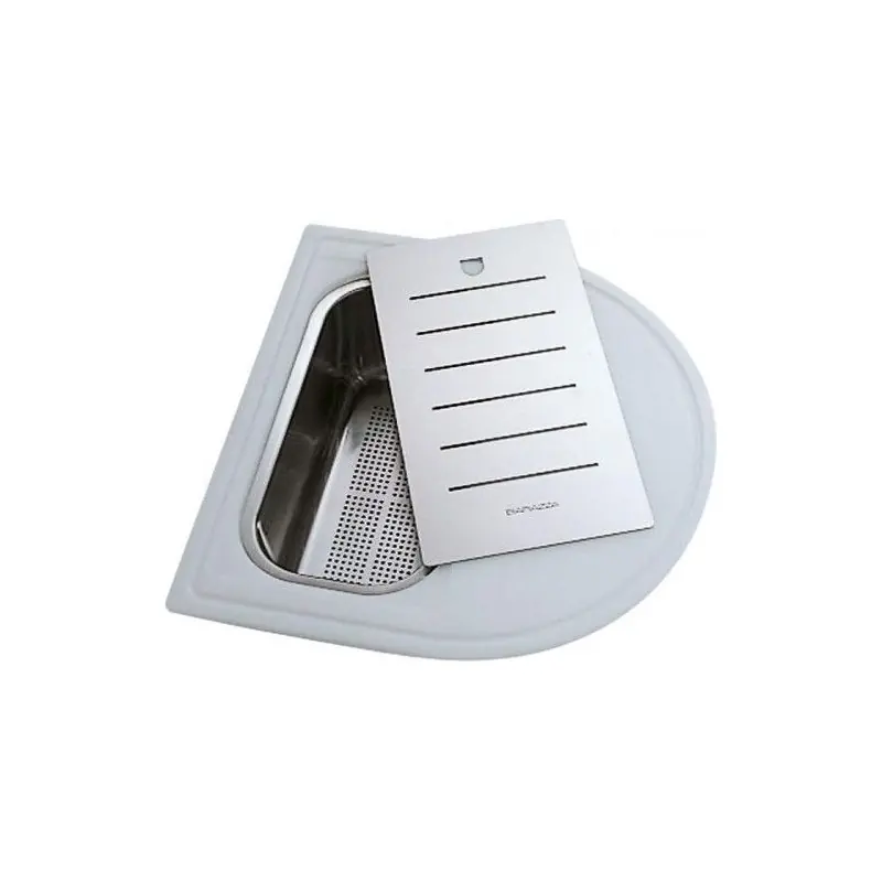 PRONTA CONSEGNA - Barazza Kit scolapasta 1KSTT con coperchio in acciaio inox e tagliere in polietilene Prezzo Ridotto