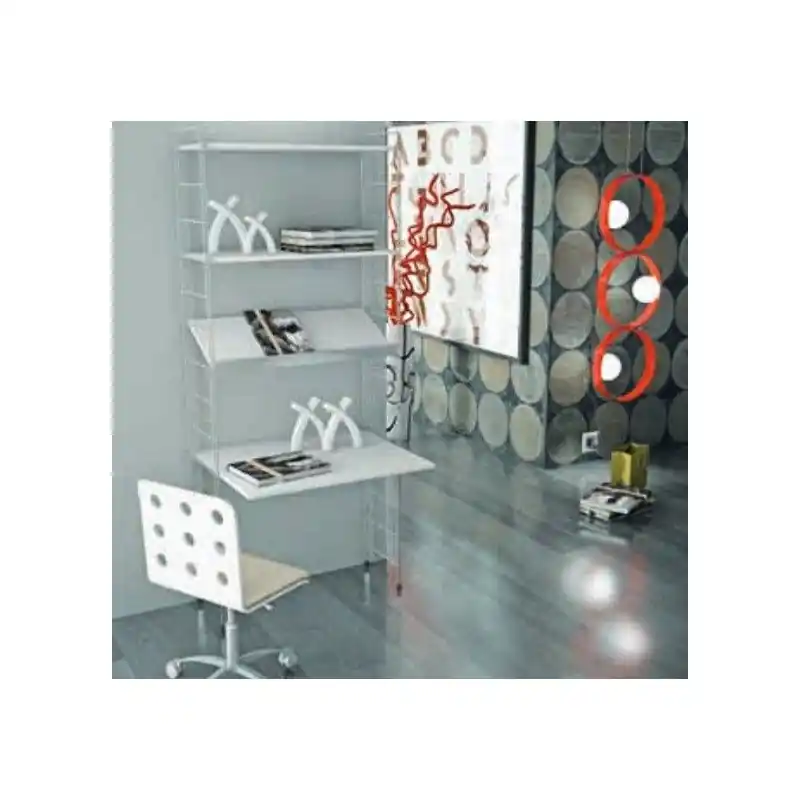 Saldi PRONTA CONSEGNA - Maconi Composizione Libreria Link L10 finitura grigio chiaro con profondità 36 cm