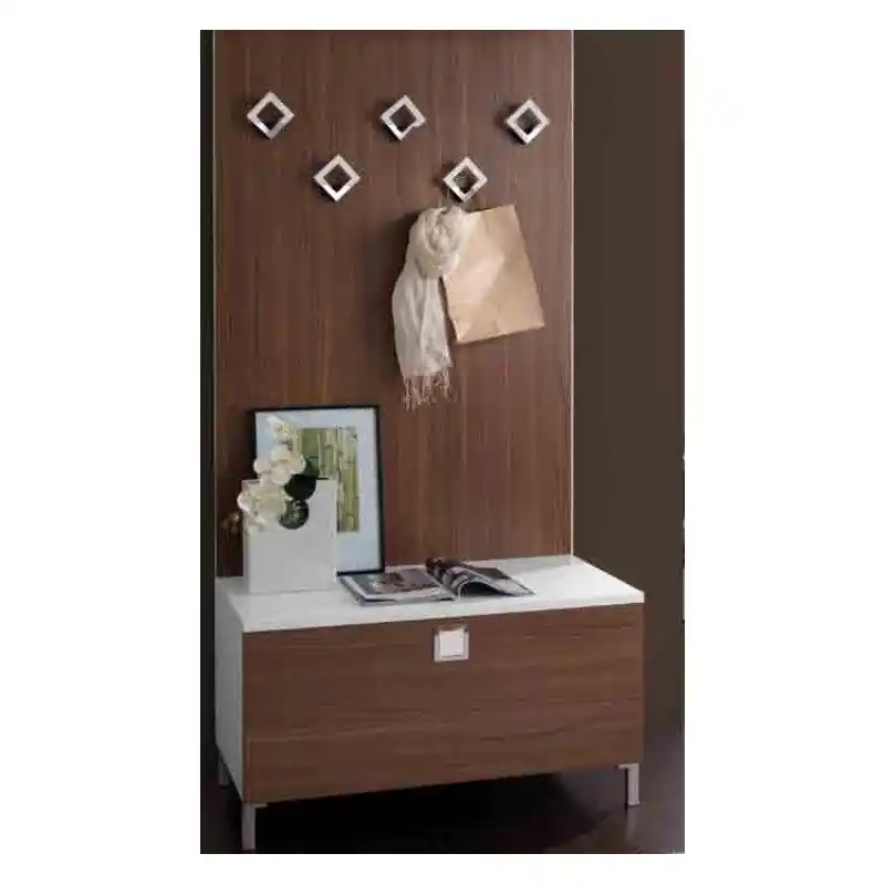 Miglior Prezzo PRONTA CONSEGNA - Maconi Composizione mobile ingresso E04 finitura rovere sbiancato con pannello bianco