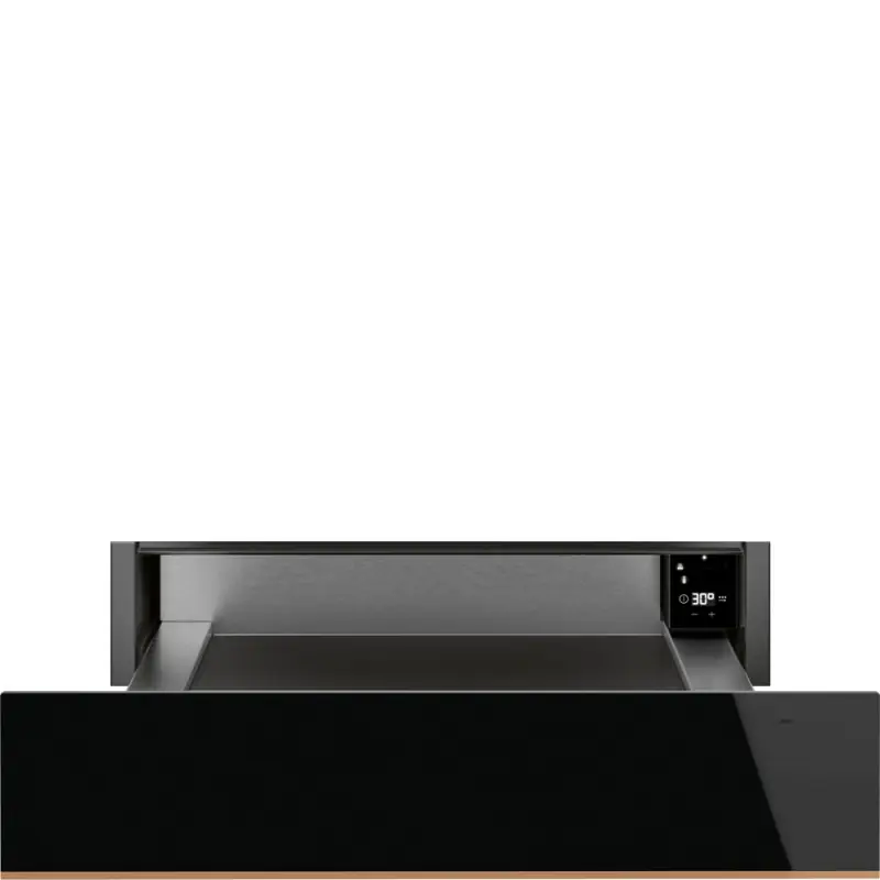 Smeg S Cassetto riscaldante CPRT615NR finitura vetro nero e rame da 60 cm Offerta Del Giorno