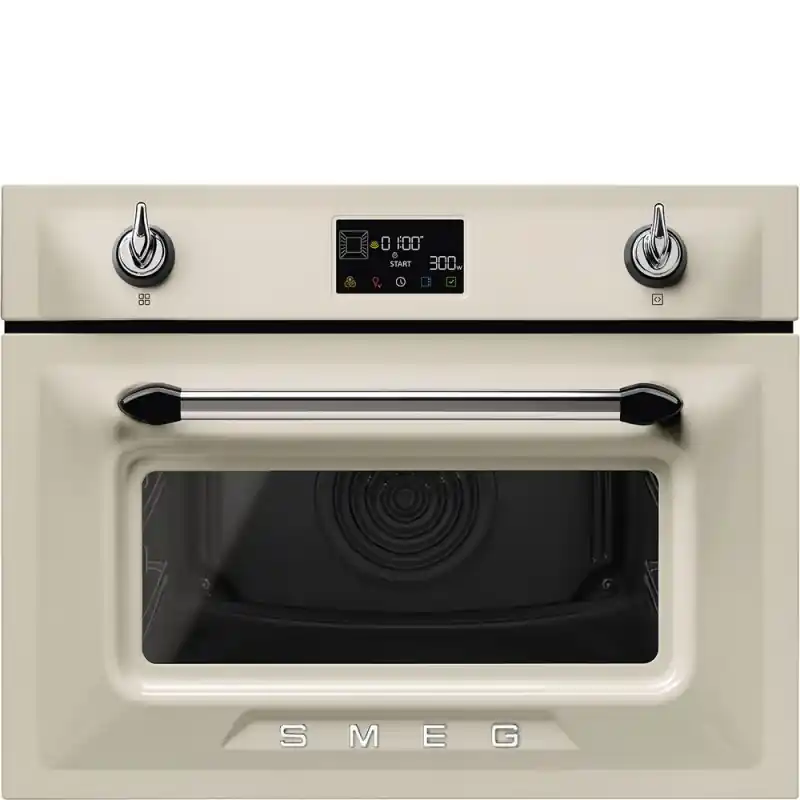 Acquista Ora Smeg S Forno compatto combinato microonde Galileo SO4902M1P finitura panna da 60 cm