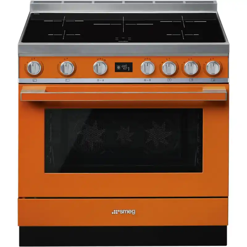 Smeg S Cucina CPF9IPOR con forno pirolitico termoventilato e piano cottura induzione finitura arancione da 90x60 cm Nuovo Arrivo