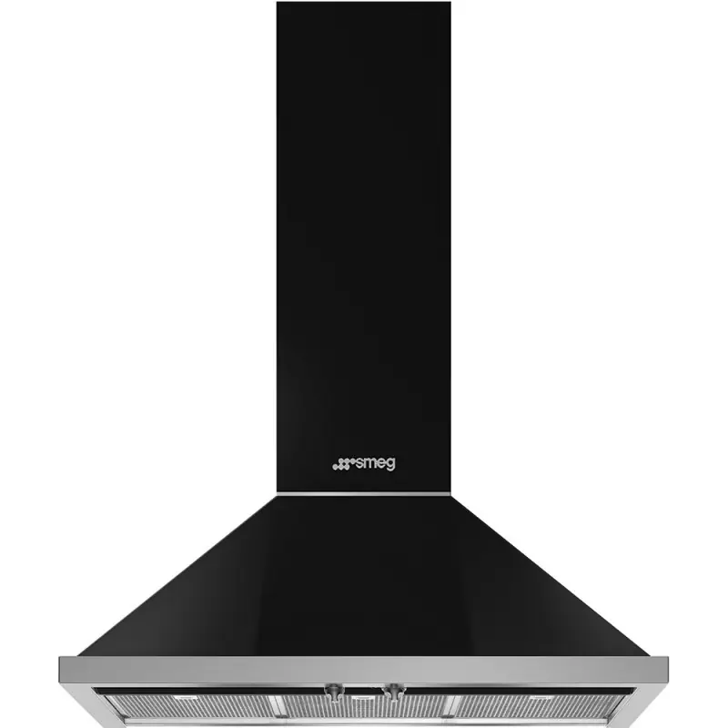 Prezzo Di Fabbrica Smeg S Cappa aspirante a parete KPF9BL finitura nero da 90 cm