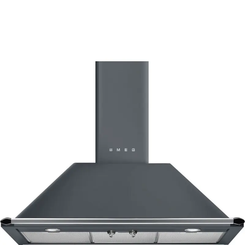Professionale Smeg S Cappa aspirante a parete KT90GRE finitura Slate Grey da 90 cm