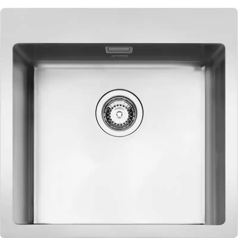 Smeg S Lavello una vasca LFT50RS finitura acciaio inox da 56.1x51 cm - Sopratop/Filotop Prezzo Di Fabbrica