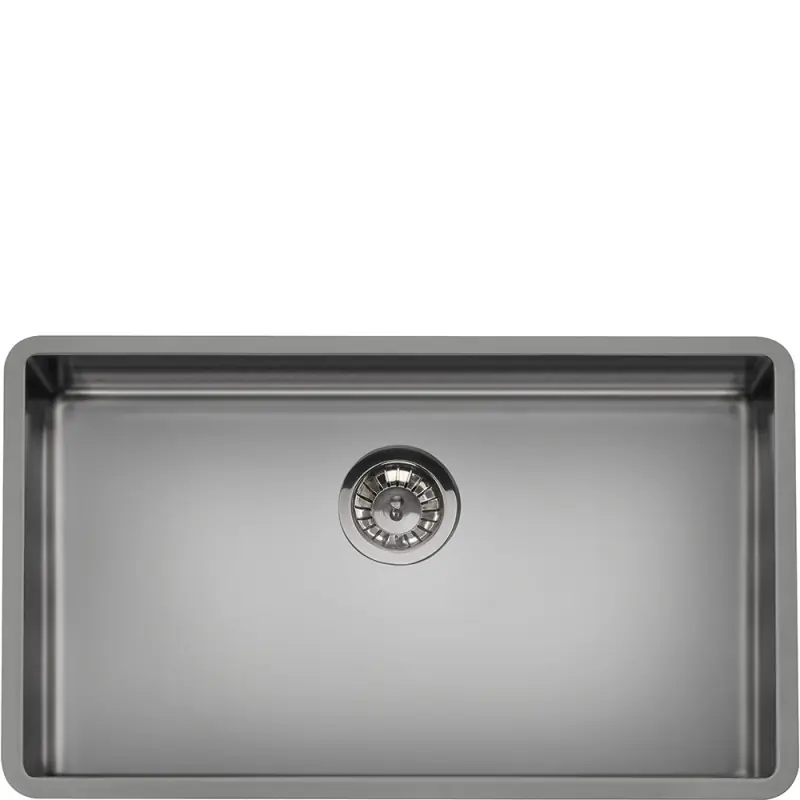 Sconto Smeg S Lavello una vasca VSTR71DKX finitura acciaio nero da 75x44 cm - Sottotop