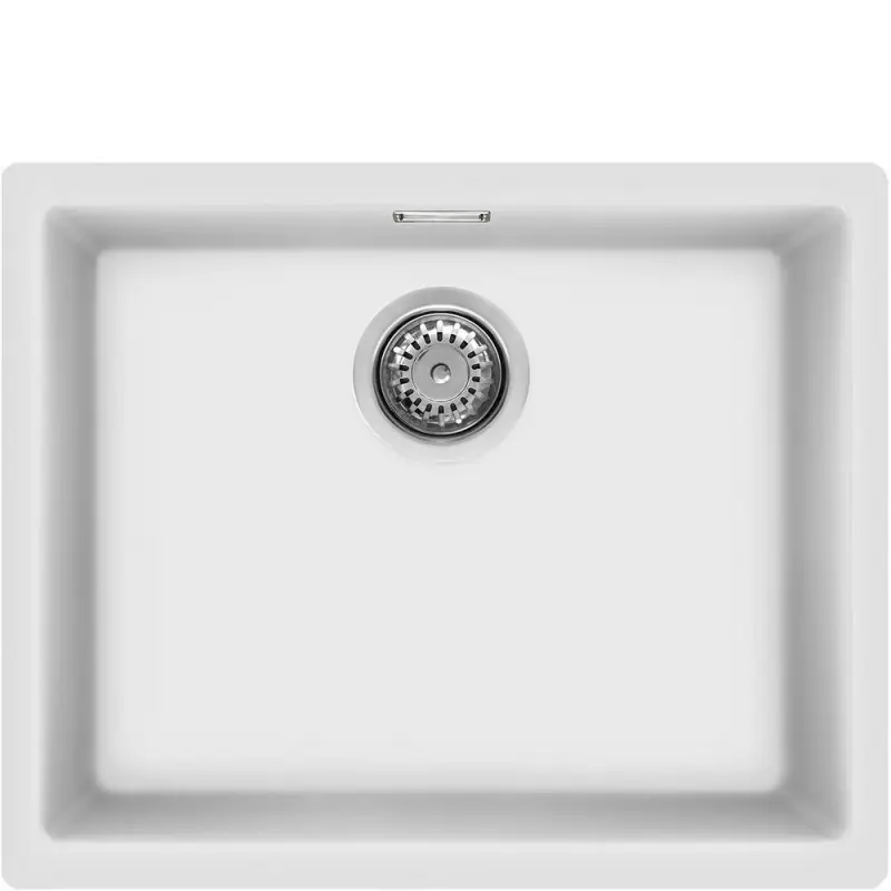 Smeg S Lavello una vasca VZP56B finitura bianco da 55.6x45.6 cm - Sopratop/Sottotop Economico