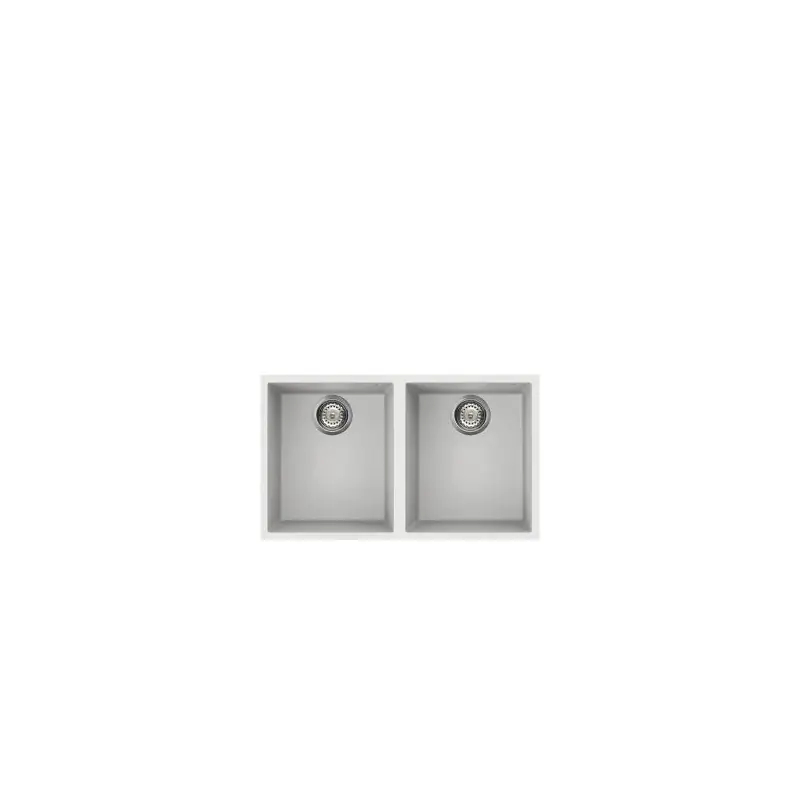 Smeg S Lavello due vasche VZUM3434B finitura bianco da 76x43.5 cm - Sottotop Prezzo Di Fabbrica