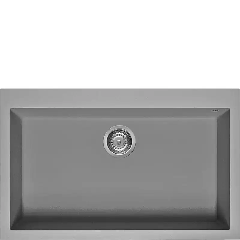 Smeg S Lavello una vasca VZ79CT finitura cemento da 79x50 cm - Sopratop Offerta Del Giorno