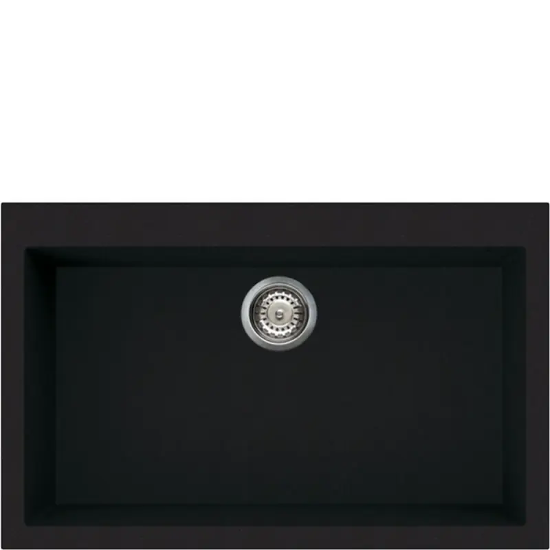 Consegna Rapida Smeg S Lavello una vasca VZ79N finitura nero da 79x50 cm - Sopratop