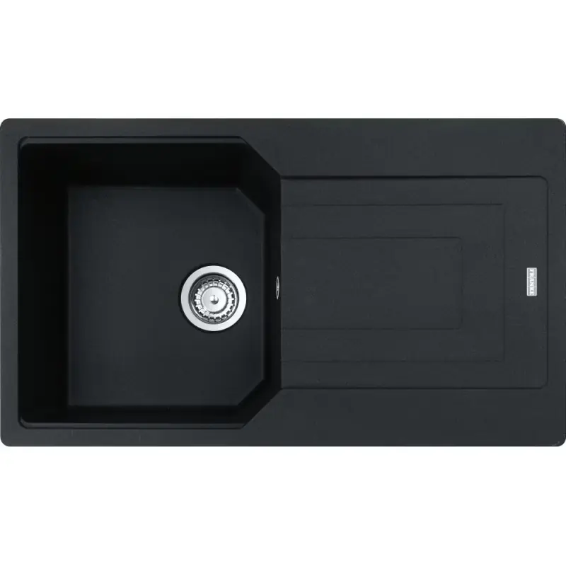 PRONTA CONSEGNA - Franke Lavello una vasca con gocciolatoio Urban Incasso UBG 611-86 114.0686.760 finitura fragranite nero da 86x50 cm A Buon Prezzo