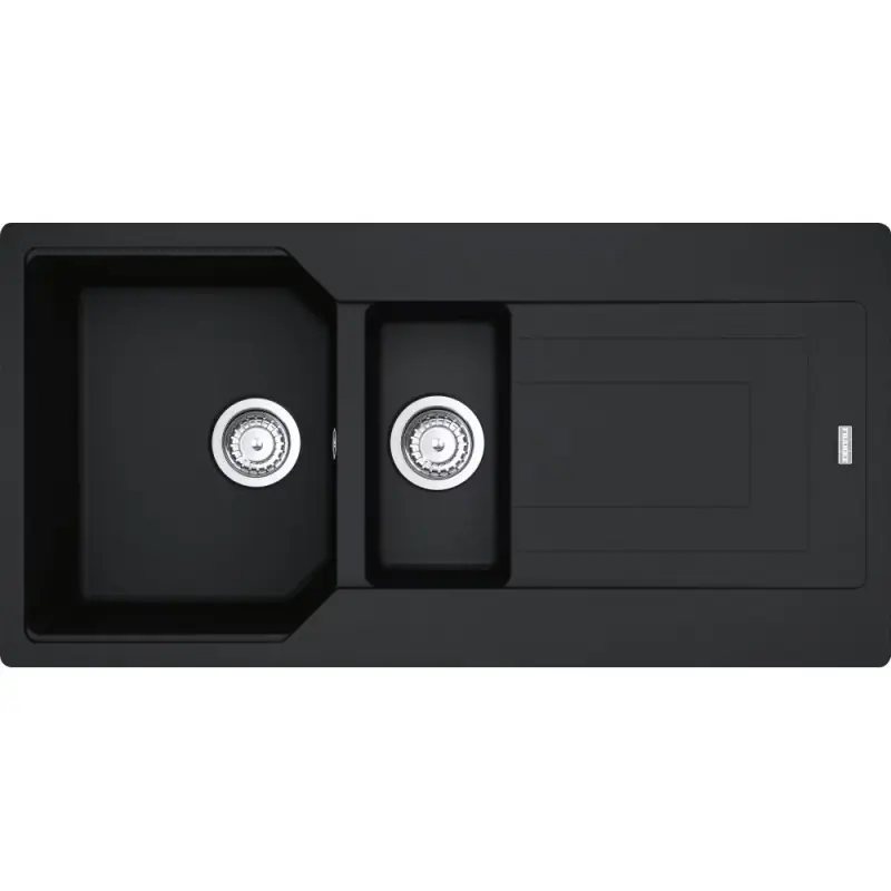 PRONTA CONSEGNA - Franke Lavello una vasca con vaschetta e gocciolatoio Urban Incasso UBG 651 114.0686.779 in fragranite nero da 100x50 cm Di Tendenza