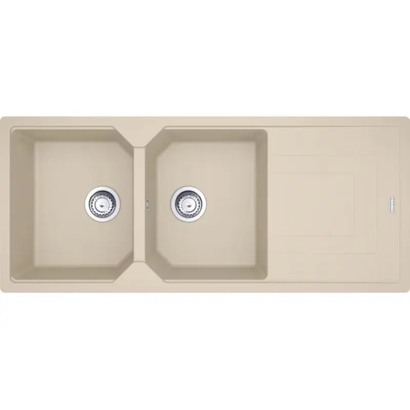 Popolare PRONTA CONSEGNA - Franke Lavello due vasche con gocciolatoio Urban Incasso UBG 621 114.0686.785 finitura fragranite avena da 116x50 cm