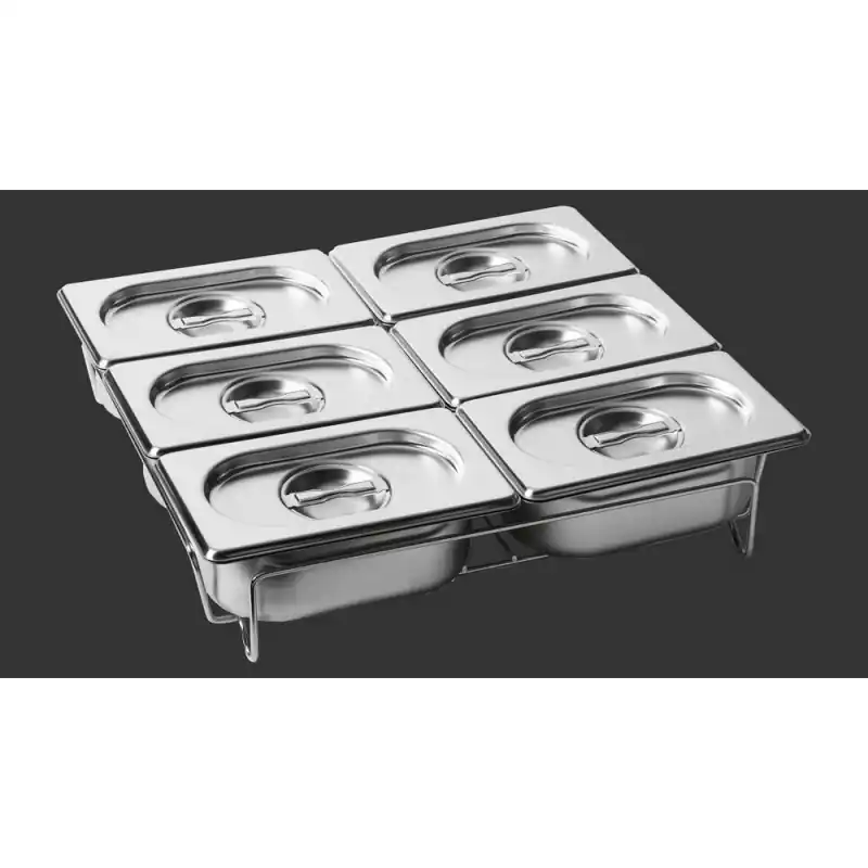 Solo Oggi Fulgor Set 6 vaschette GASTRO BOX 6 SET in acciaio inox