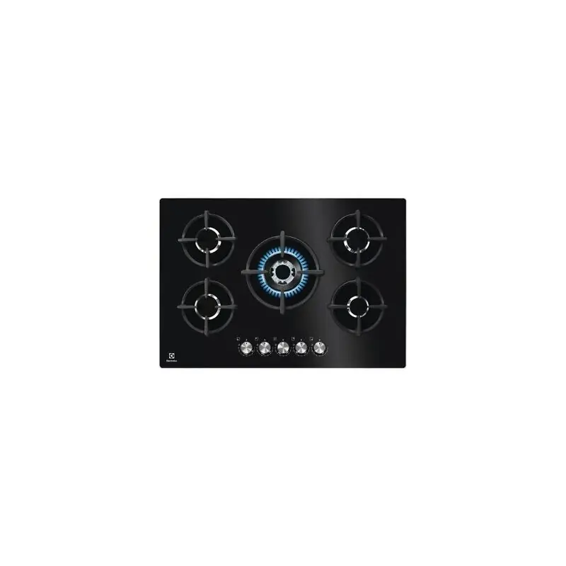 PRONTA CONSEGNA - Electrolux Piano cottura a gas KGG75372K finitura cristallo temperato nero da 75 cm Vendita Finale