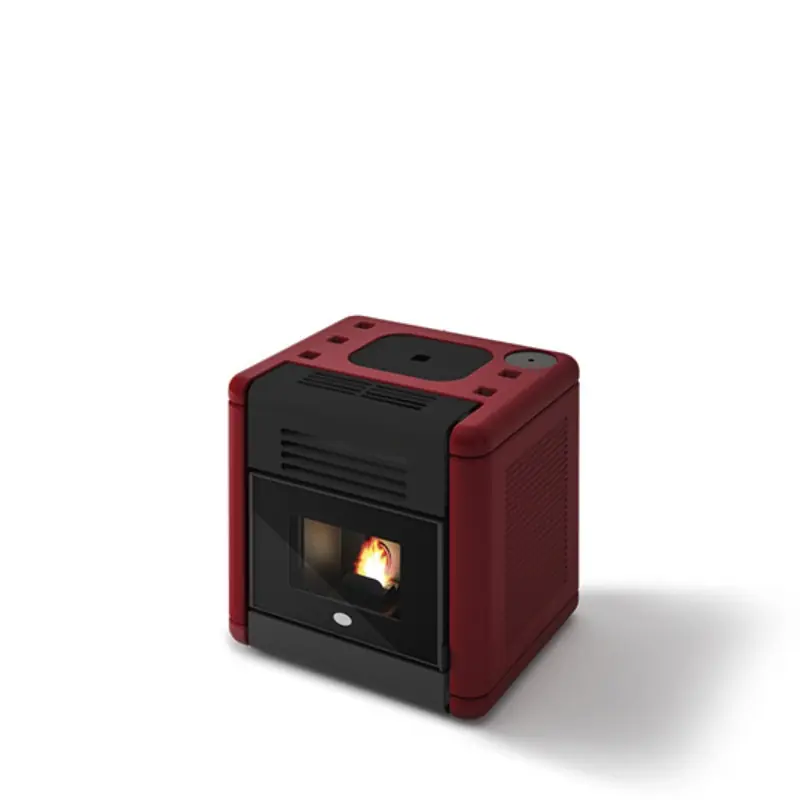 Eva Calòr Stufa a pellet DADO 901671800 finitura rosso Economico