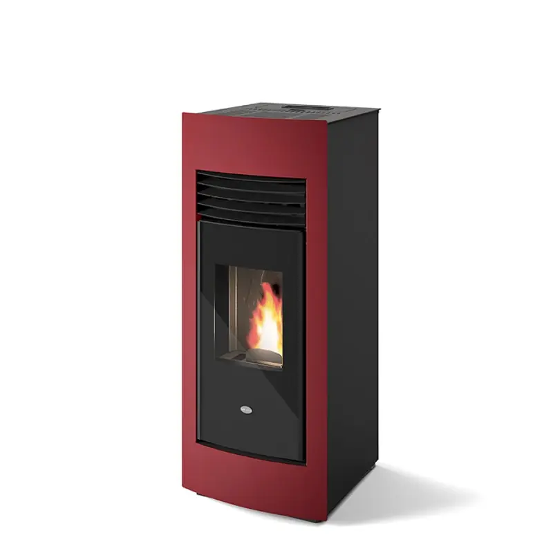 Reso Gratuito Eva Calòr Stufa a pellet LETIZIA 9016013300 finitura rosso