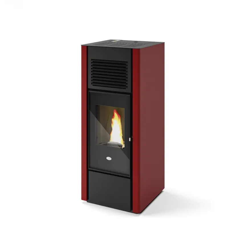Eva Calòr Stufa a pellet GIUSY 9016048200 finitura rosso Nuova Collezione