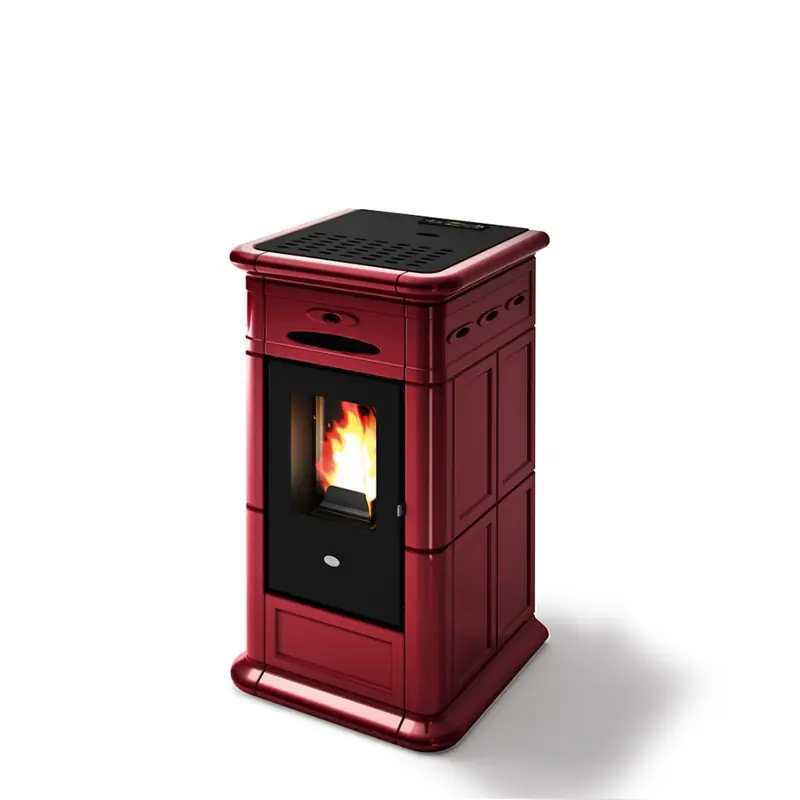 Eva Calòr Stufa a pellet ALINA 901659800 finitura rosso Prezzo Conveniente