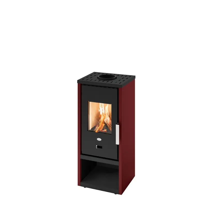 Eva Calòr Stufa a legna GILDA 9016045200 finitura rosso Nuova Collezione