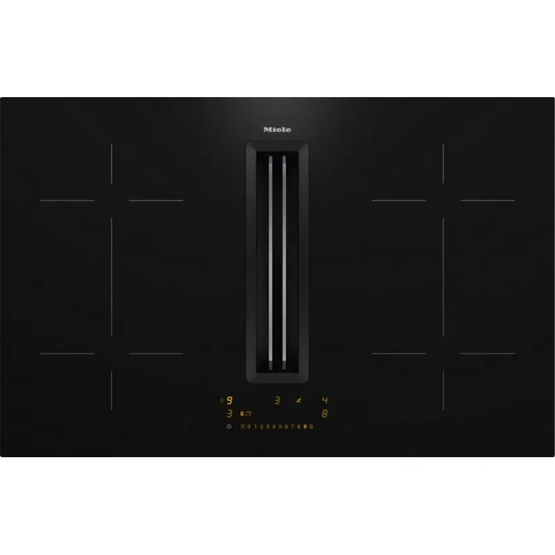 Promo Stagionale Miele Piano cottura a induzione con cappa integrata KMDA 7473 FR-U in vetroceramica nero da 80 cm